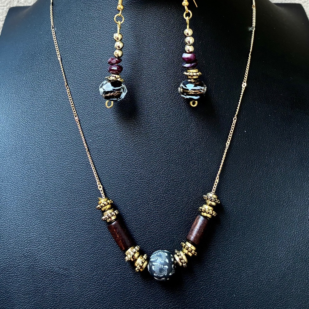 Wrap Bracelet, Earrings, Necklace Set - Picture 2 of 3